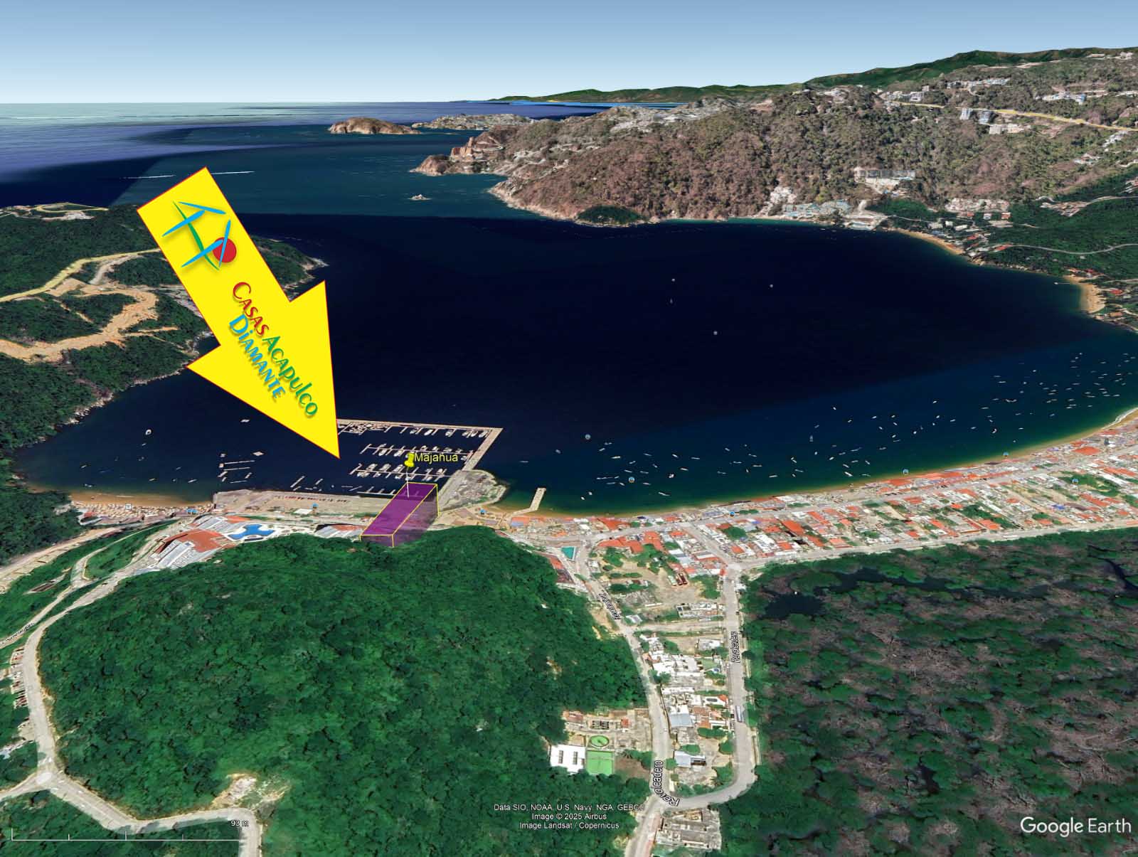 Terreno Puerto Marqués Majahua 10 - Vista aérea 12